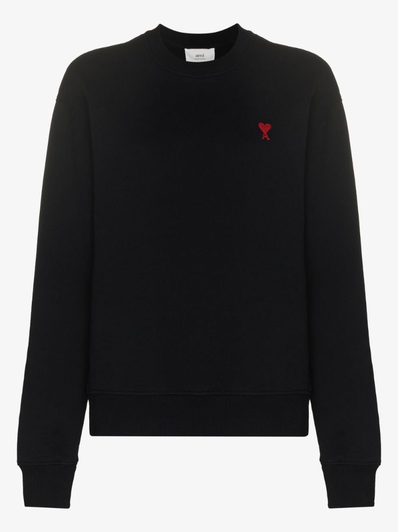 Black Ami De Coeur Logo-embroidered Sweatshirt