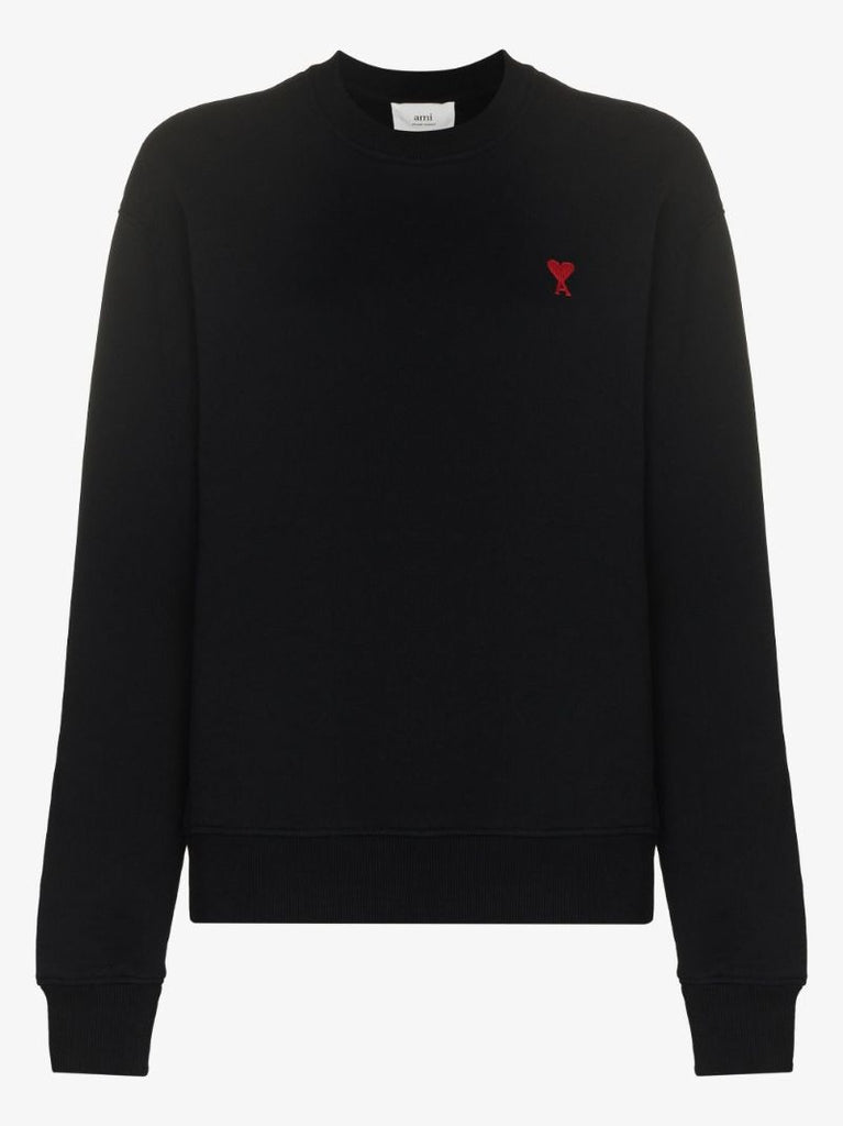 Black Ami De Coeur Logo-embroidered Sweatshirt