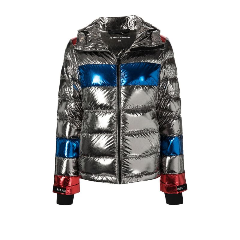 Silver Lily Star Puffer Jacket