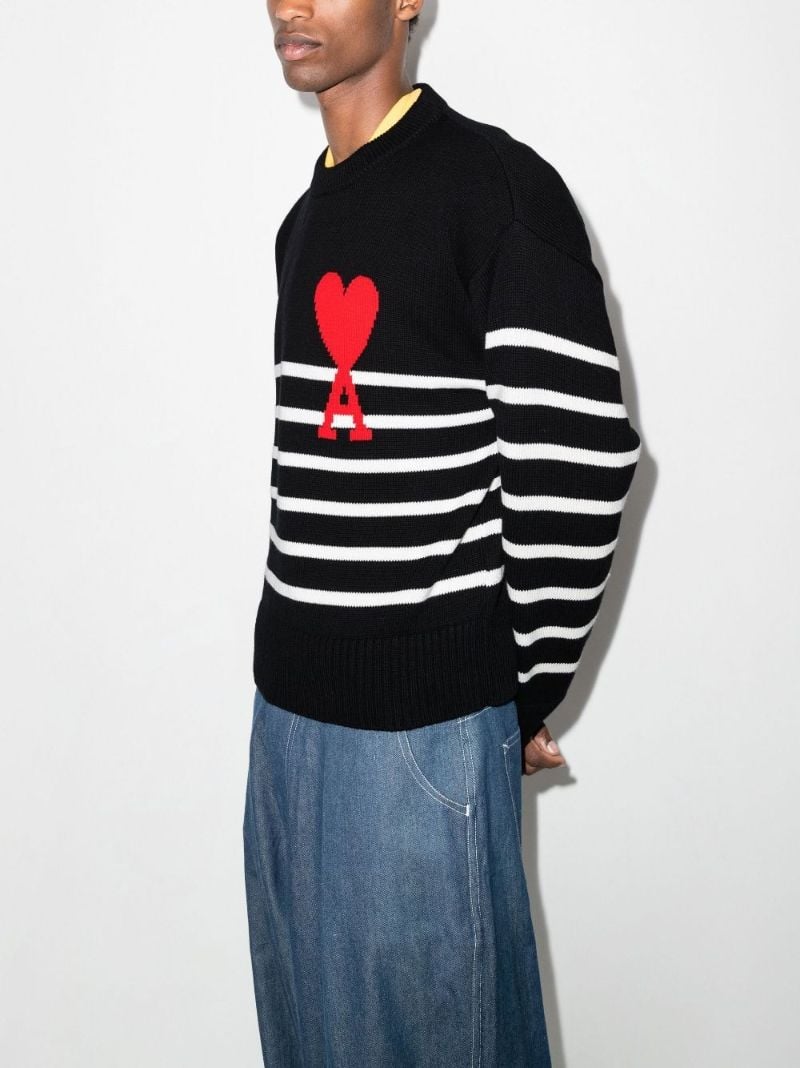 Ami De Coeur Striped Organic Cotton Sweater
