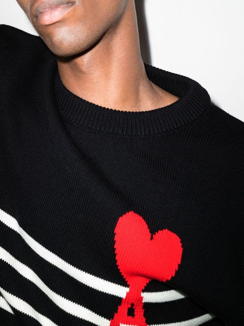 Ami De Coeur Striped Organic Cotton Sweater