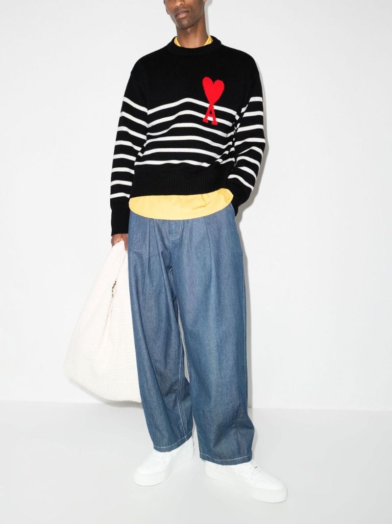 Ami De Coeur Striped Organic Cotton Sweater