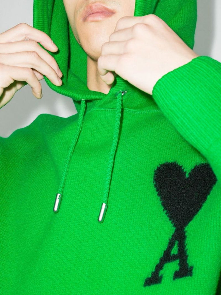 Ami De Couer Intarsia Wool Hoodie