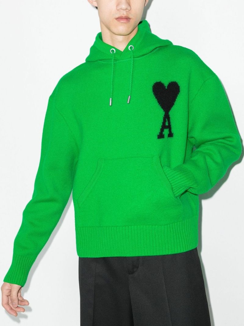 Ami De Couer Intarsia Wool Hoodie