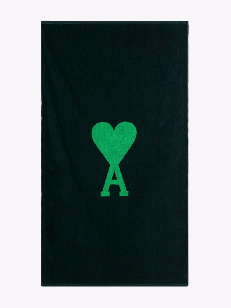 Green Ami De Coeur Cotton Beach Towel