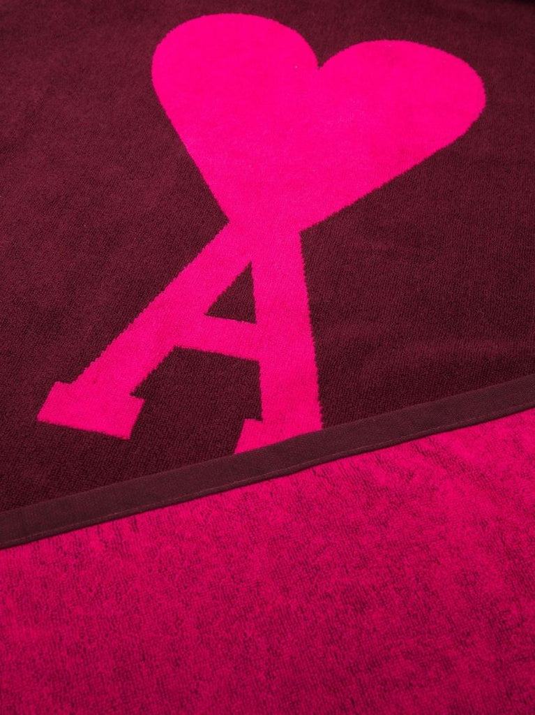Burgundy Ami De Coeur Cotton Beach Towel