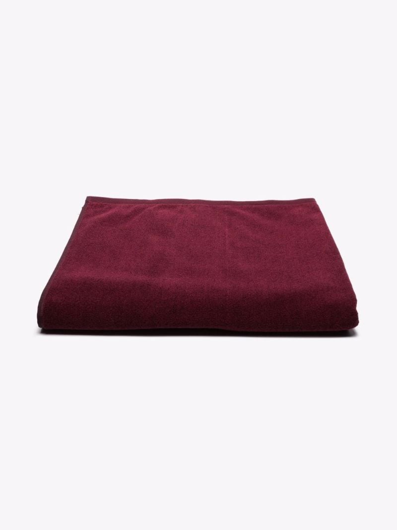 Burgundy Ami De Coeur Cotton Beach Towel
