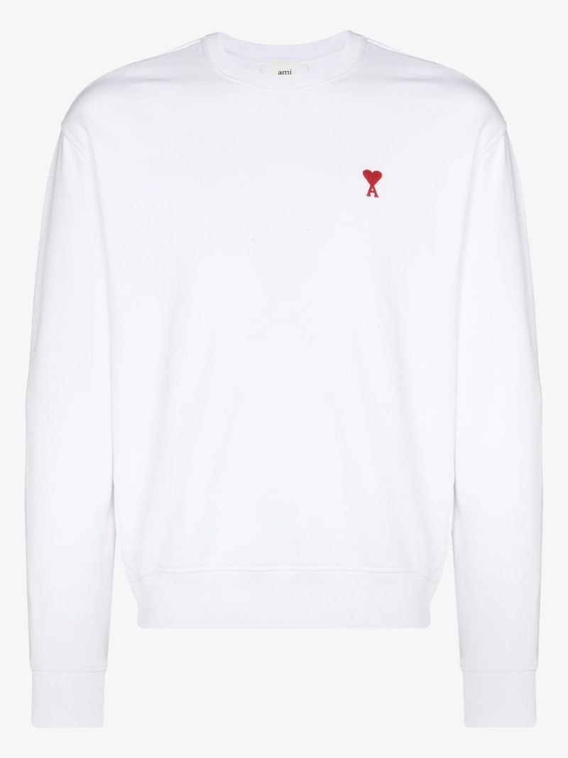White Ami De Coeur Cotton Sweatshirt