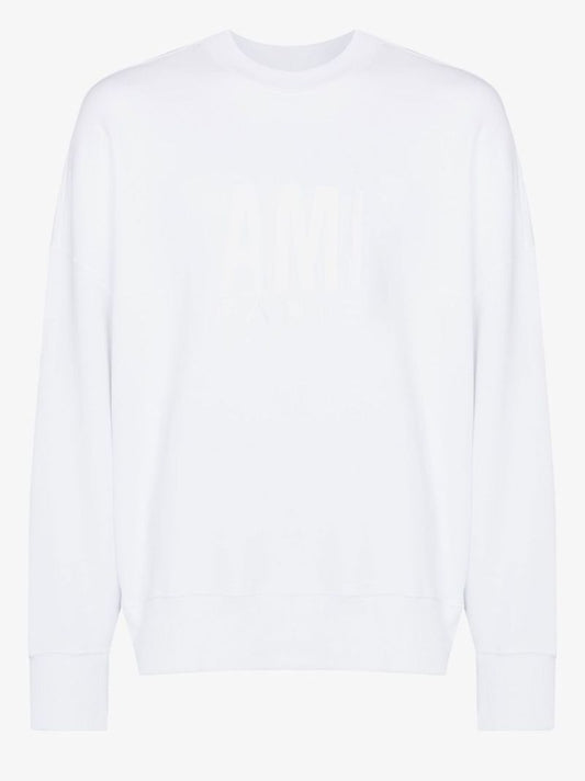 White Logo Organic Cotton Sweatshirt