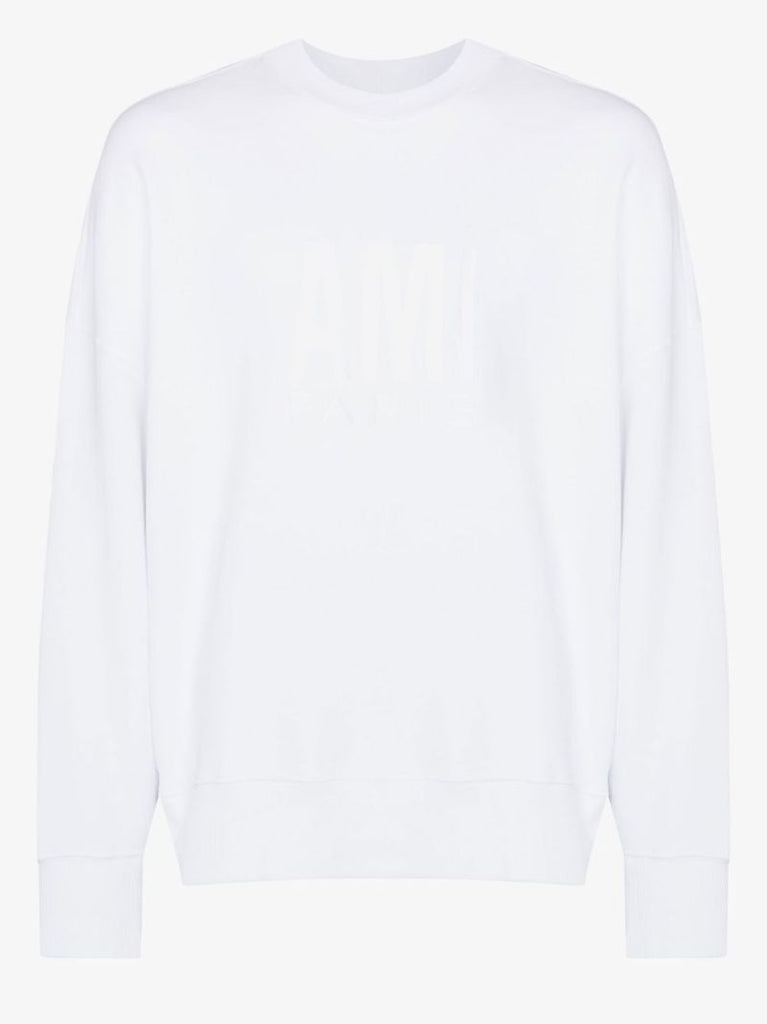 White Logo Organic Cotton Sweatshirt