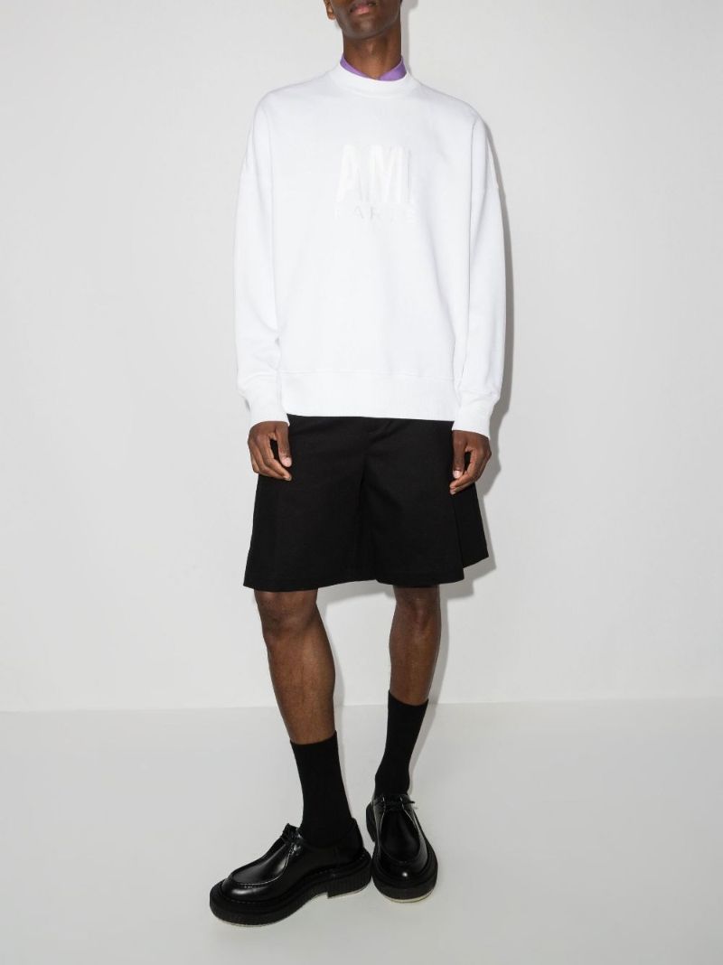 White Logo Organic Cotton Sweatshirt