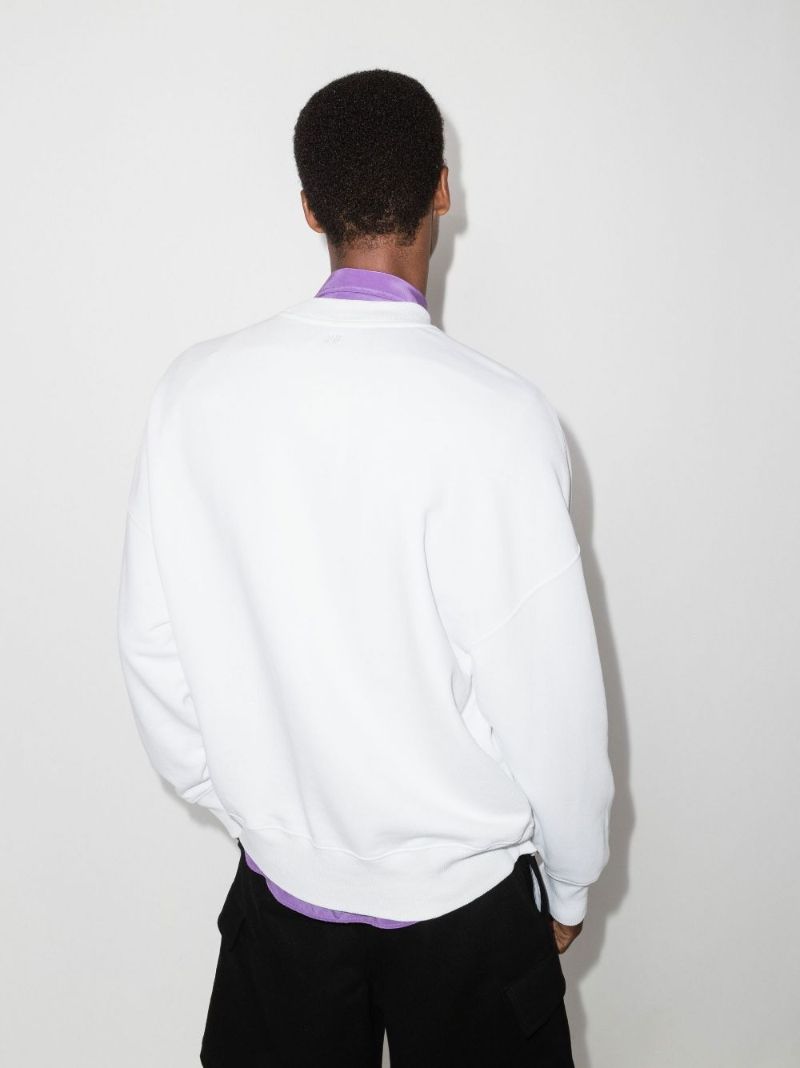 White Logo Organic Cotton Sweatshirt