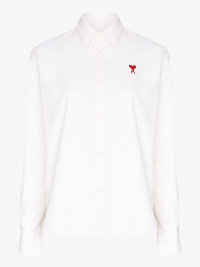 Ami Top Shrt Cn Ls Sml Logo Frnt Rlxd Fi