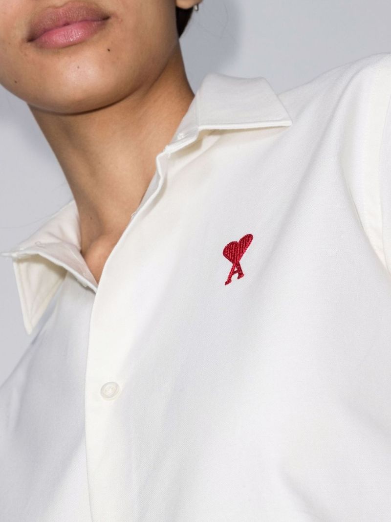 Ami Top Shrt Cn Ls Sml Logo Frnt Rlxd Fi