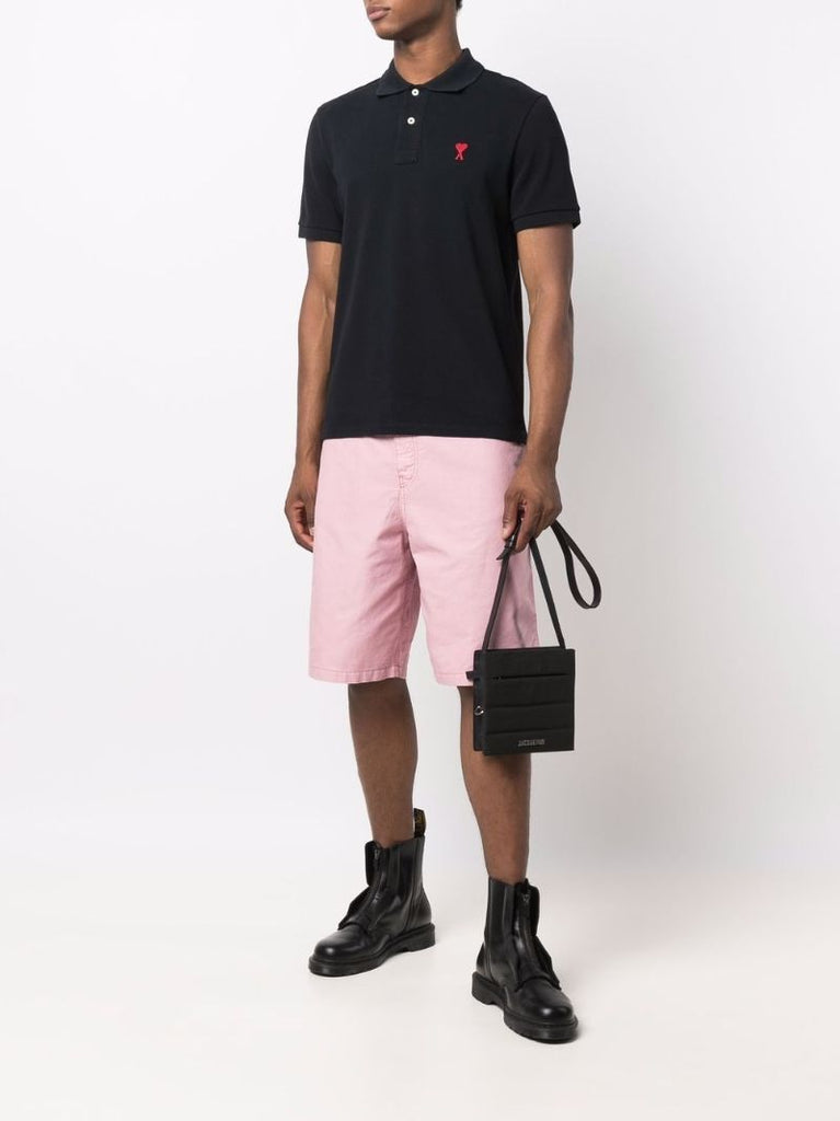 Black Ami De Coeur Organic-cotton Polo Shirt