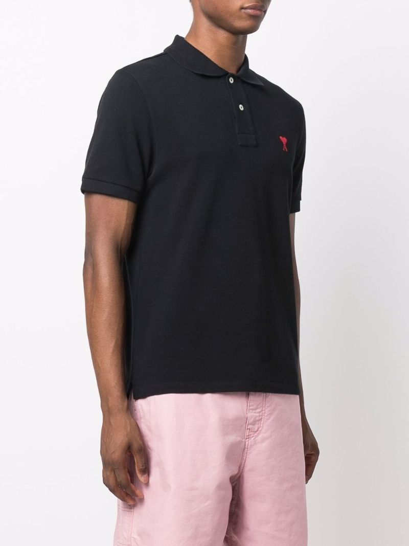 Black Ami De Coeur Organic-cotton Polo Shirt