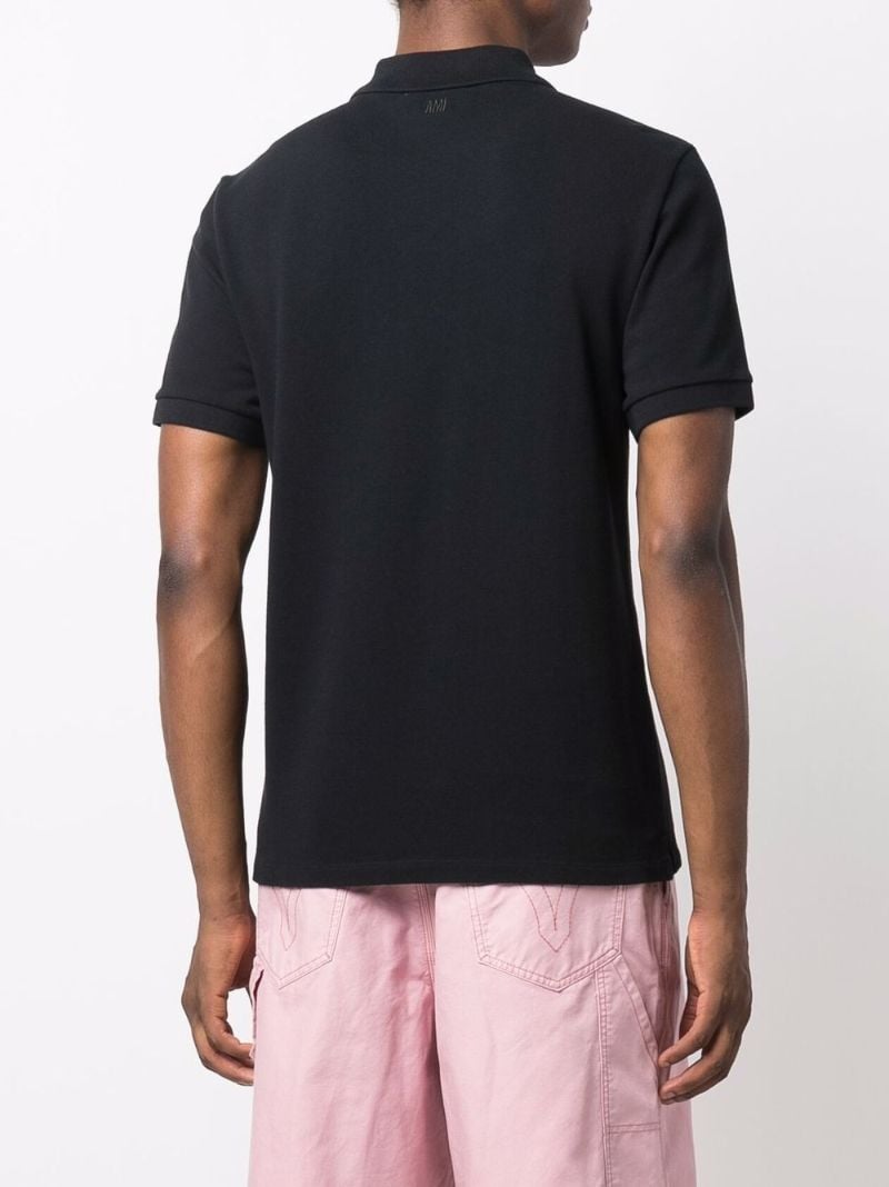 Black Ami De Coeur Organic-cotton Polo Shirt