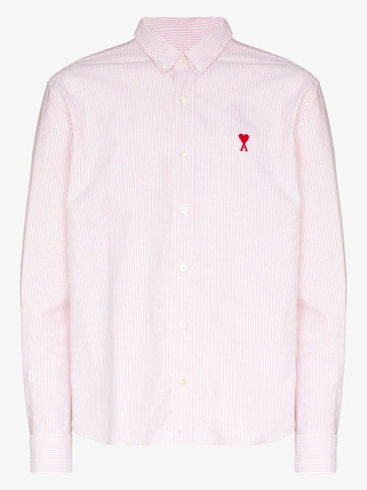 Pink Ami De Coeur Striped Cotton Shirt