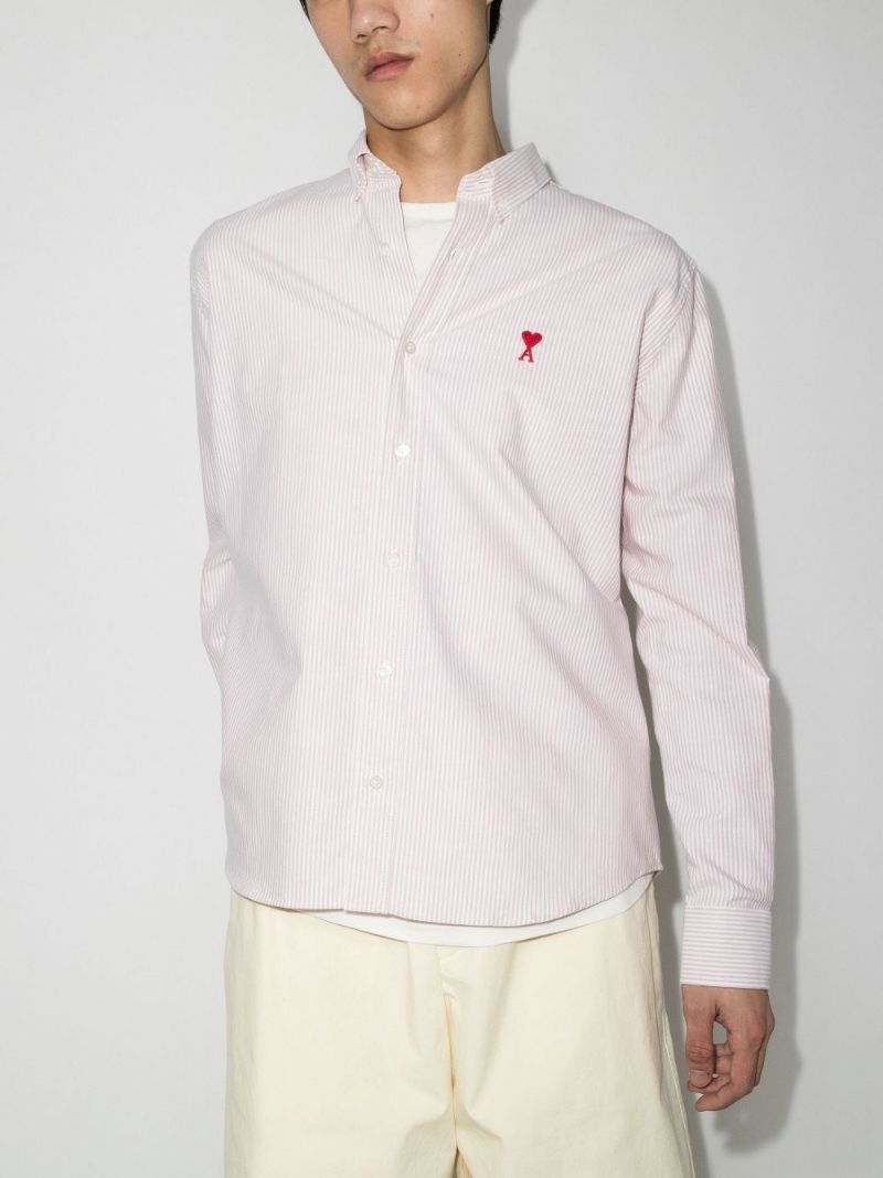 Pink Ami De Coeur Striped Cotton Shirt