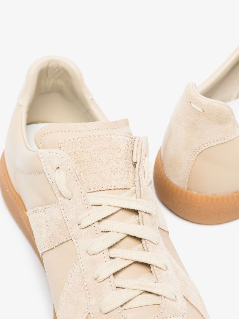 Neutral Replica Suede Sneakers