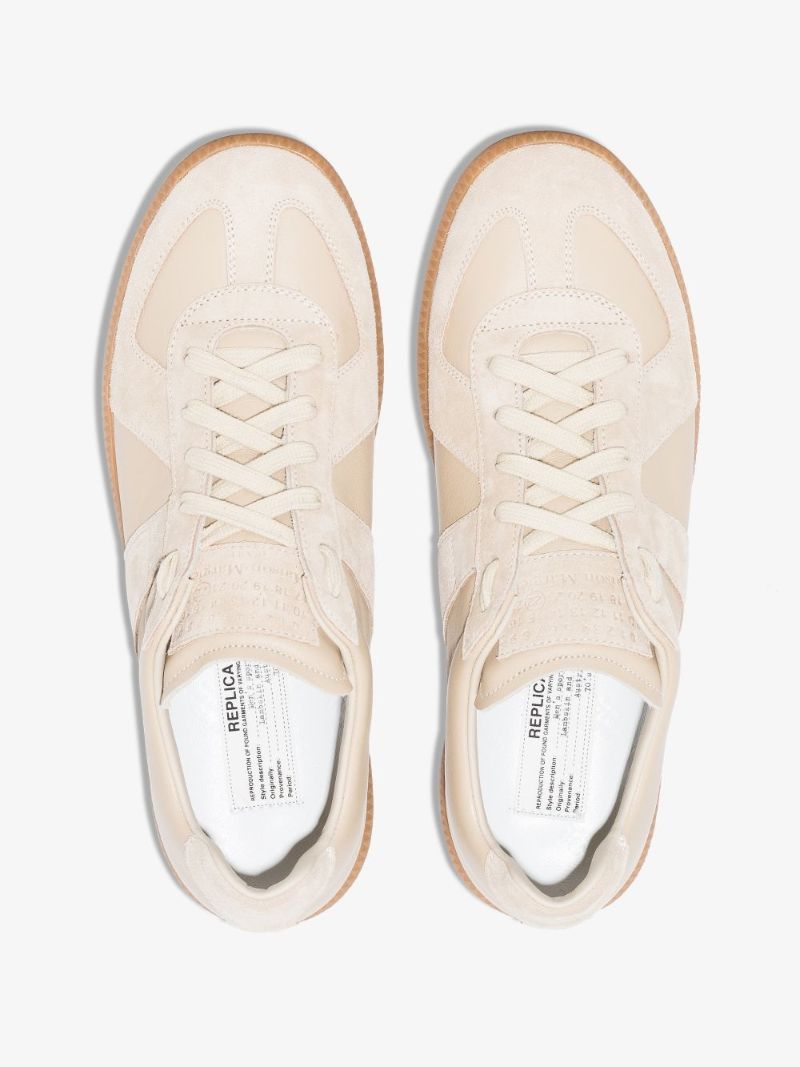 Neutral Replica Suede Sneakers