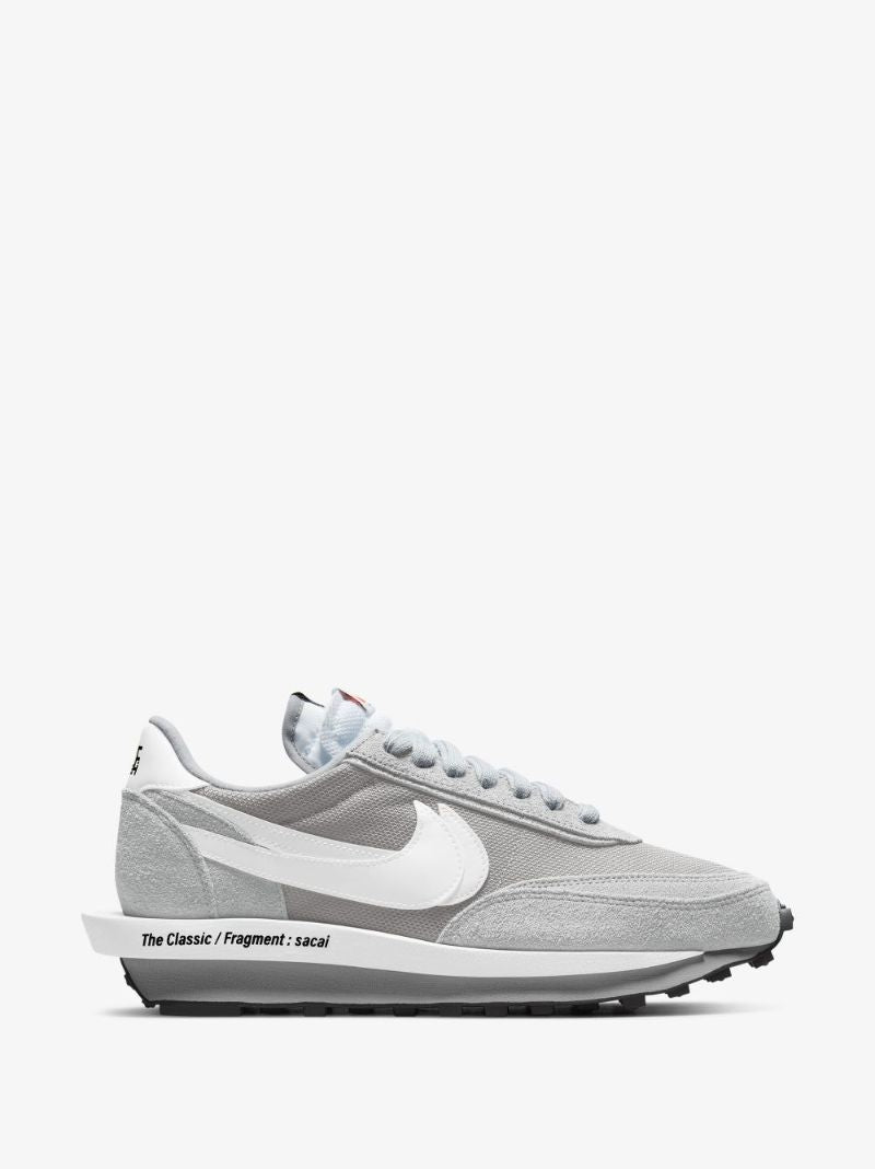 X Sacai X Fragment Grey Ldwaffle Sneakers