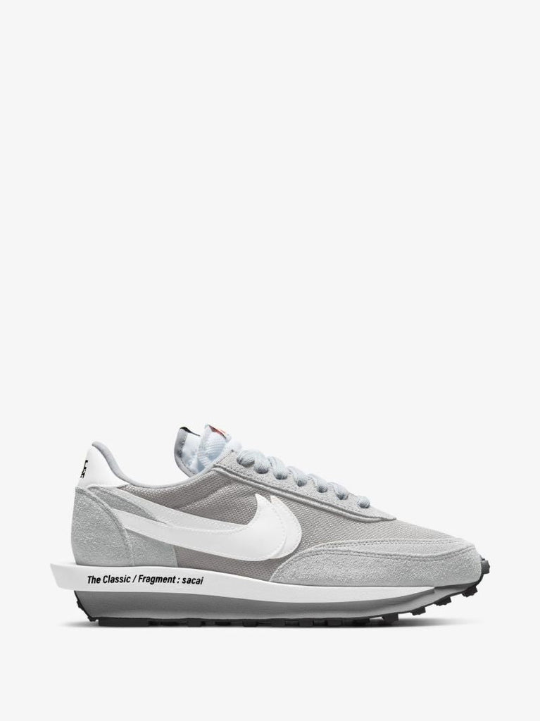 X Sacai X Fragment Grey Ldwaffle Sneakers