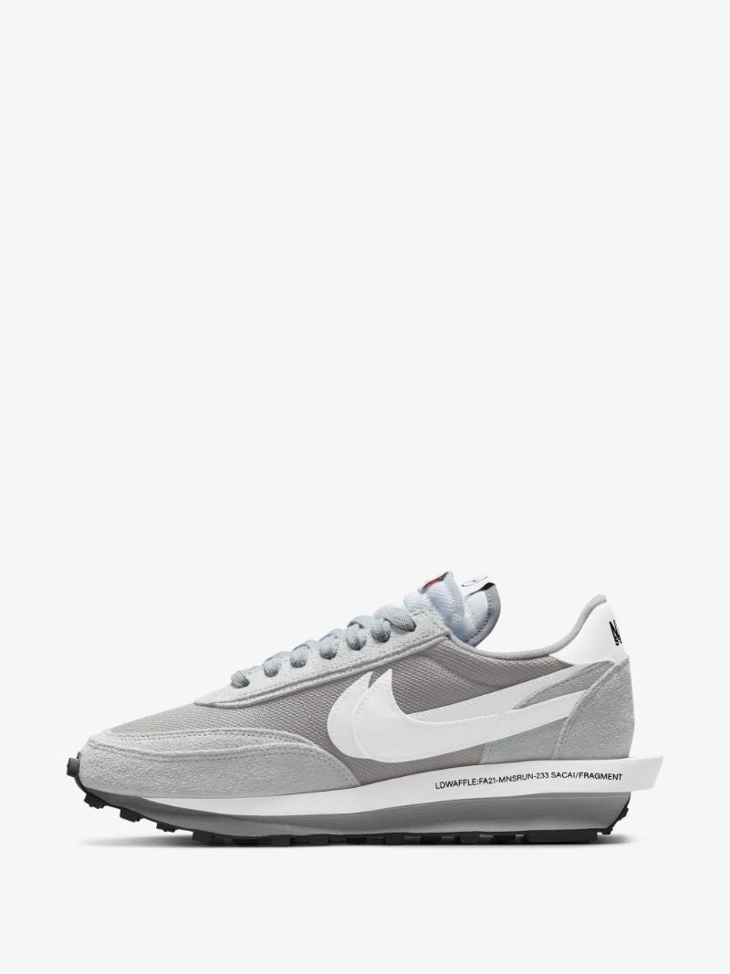 X Sacai X Fragment Grey Ldwaffle Sneakers