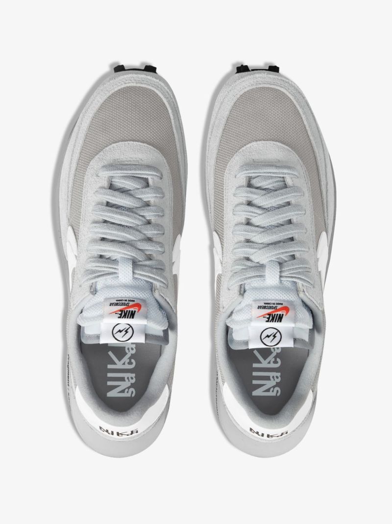 X Sacai X Fragment Grey Ldwaffle Sneakers