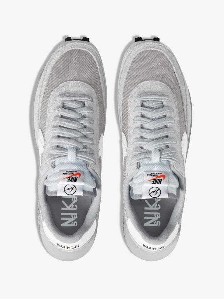 X Sacai X Fragment Grey Ldwaffle Sneakers