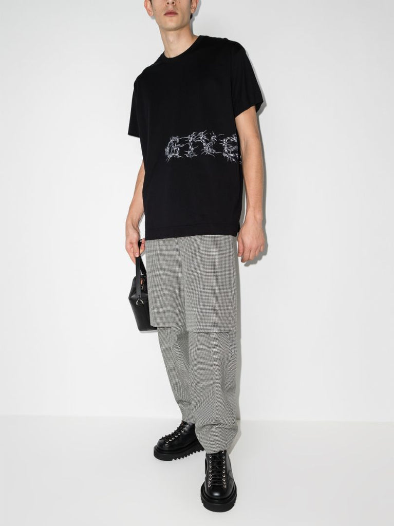 Barbed Wire Logo Print T-shirt