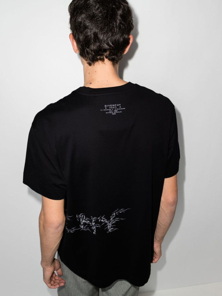 Barbed Wire Logo Print T-shirt