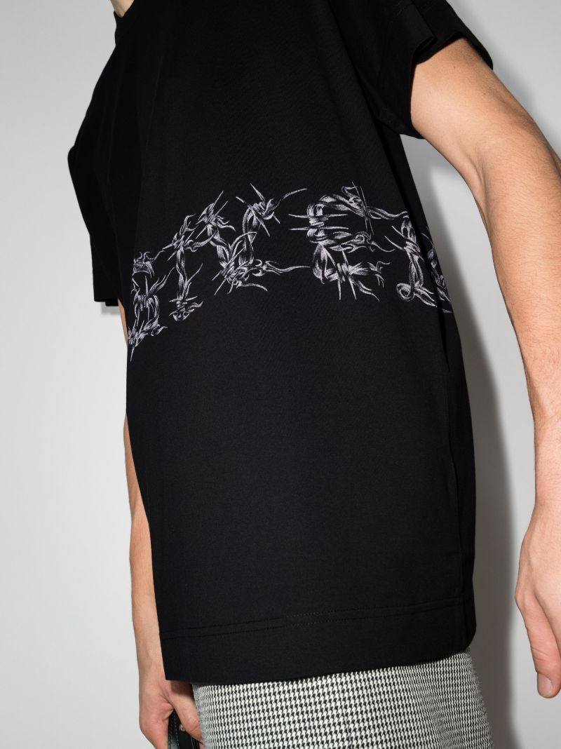 Barbed Wire Logo Print T-shirt