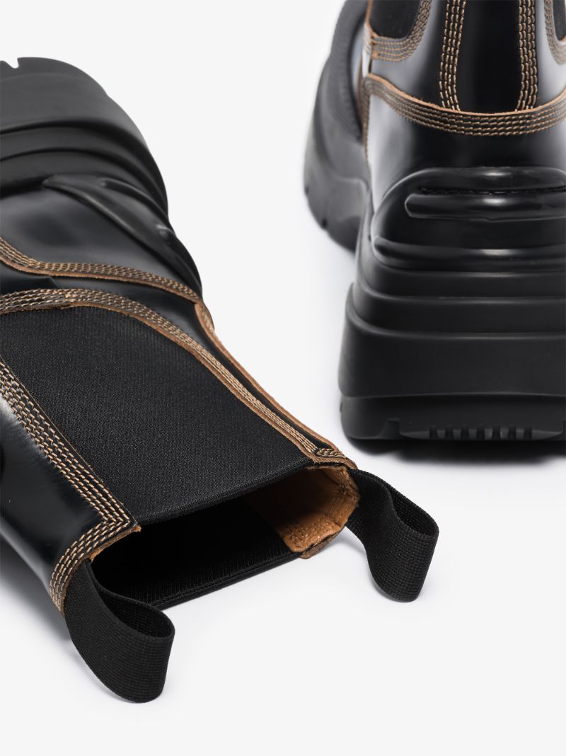 Black Leather Ankle Boots