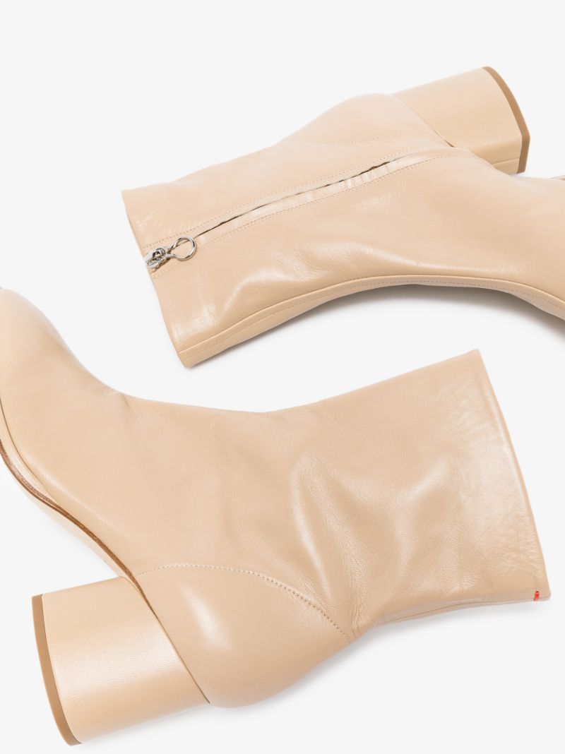 Neutral Andreia 70 Leather Ankle Boots