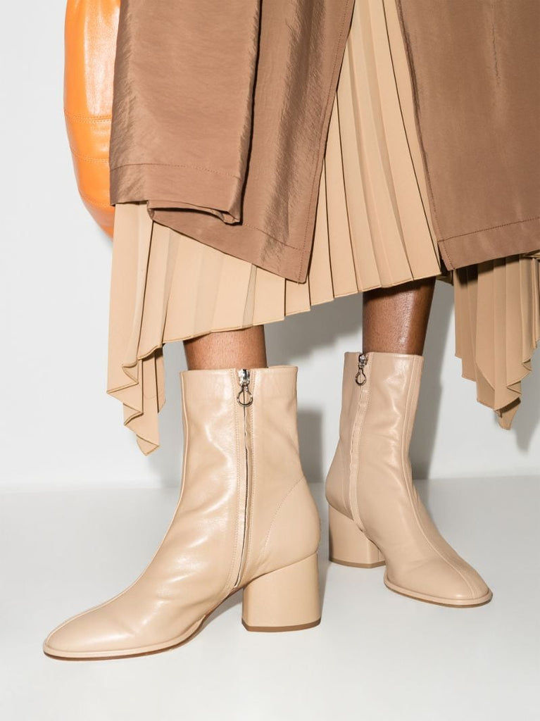Neutral Andreia 70 Leather Ankle Boots