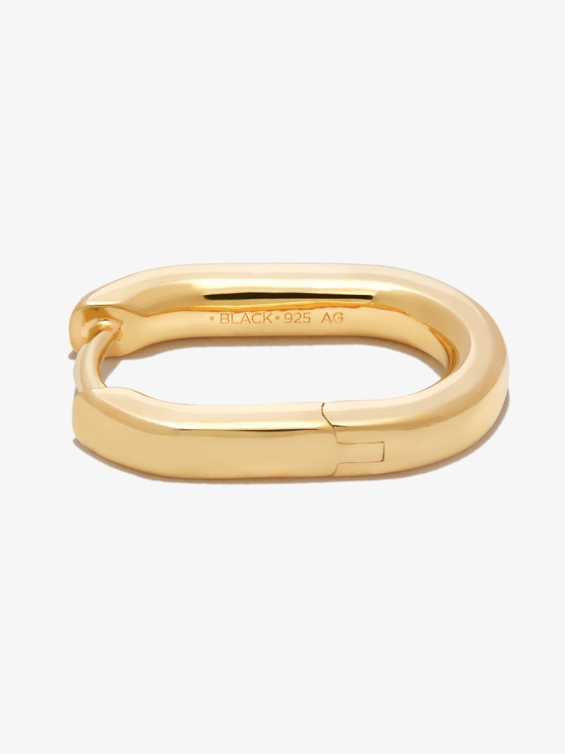 Gold-plated Slick Huggie Hoop Earring