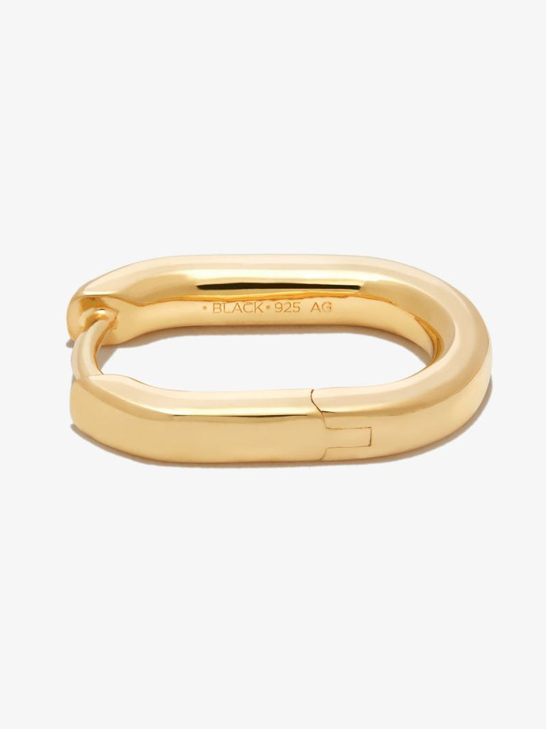 Gold-plated Slick Huggie Hoop Earring