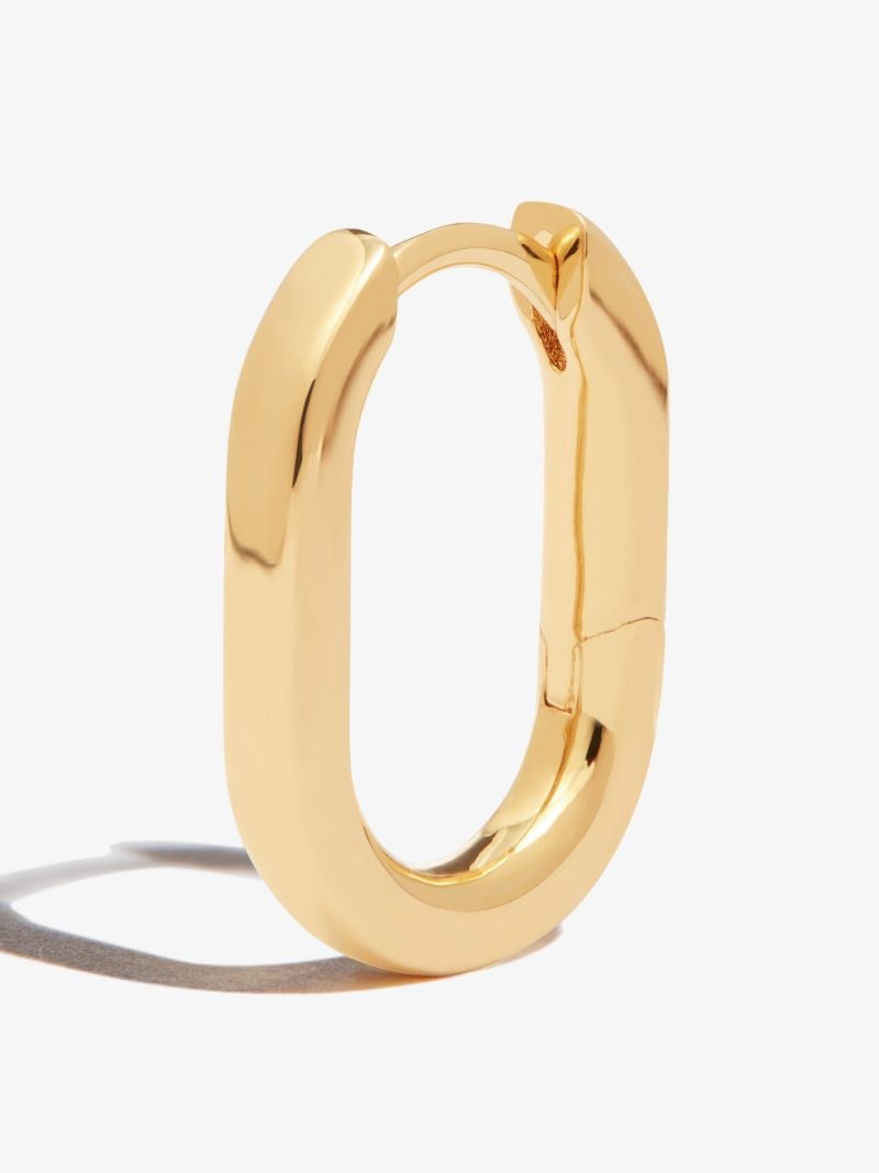Gold-plated Slick Huggie Hoop Earring