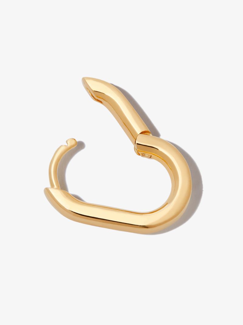 Gold-plated Slick Huggie Hoop Earring