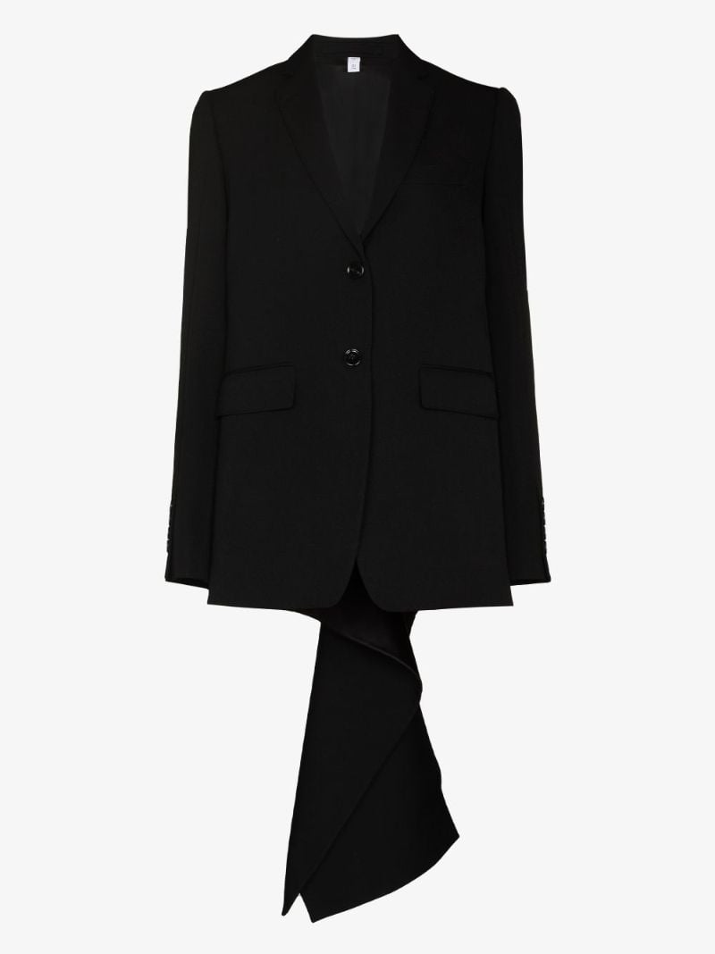 Exaggerated Panel Wool Blazer