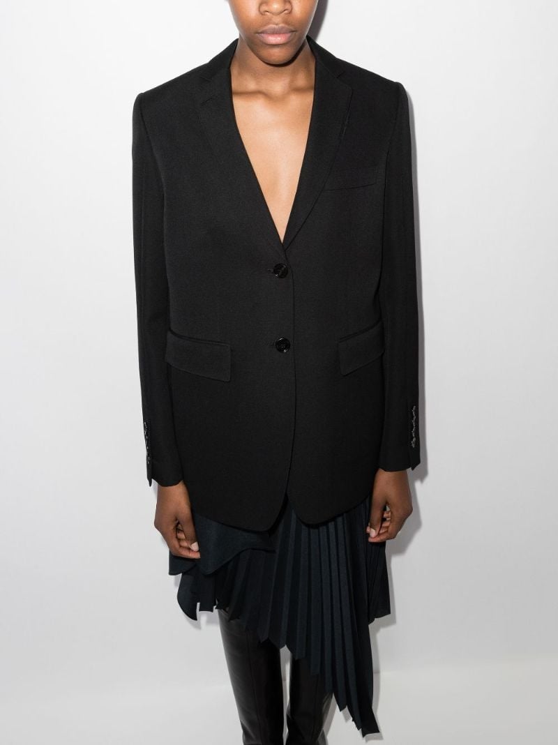 Exaggerated Panel Wool Blazer