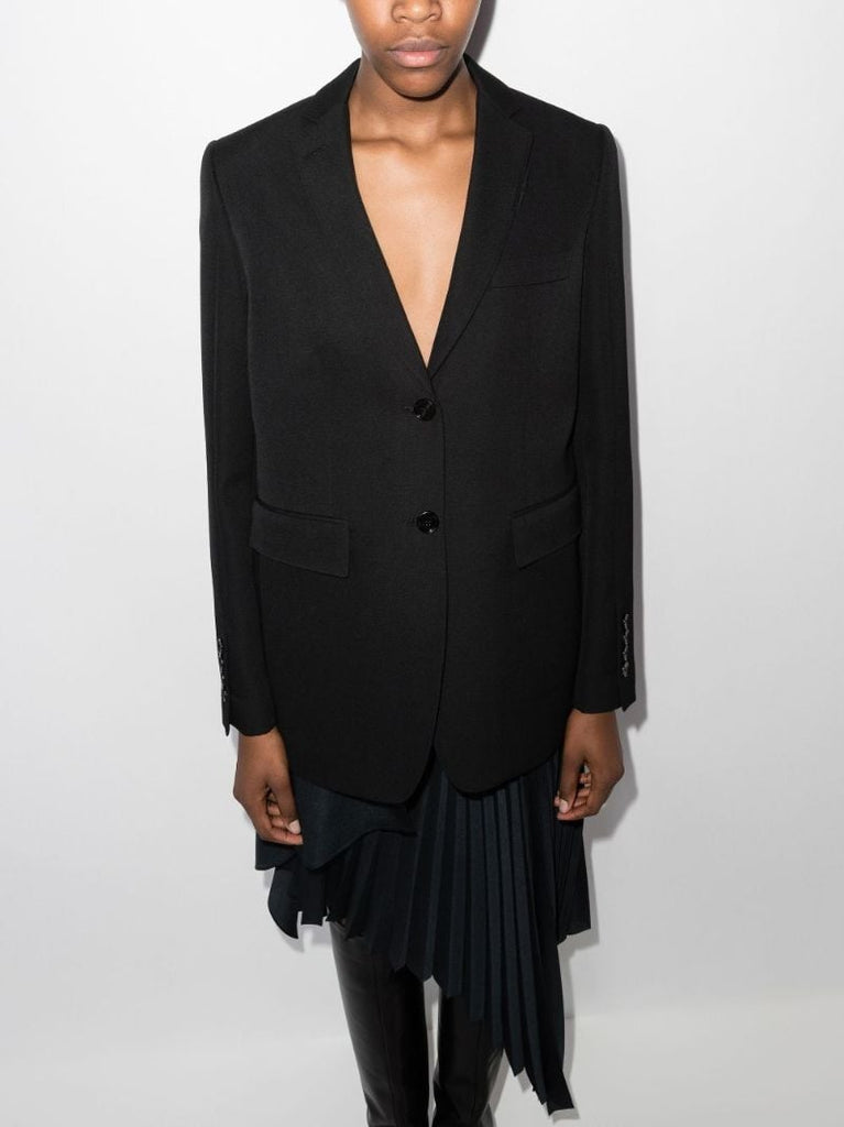 Exaggerated Panel Wool Blazer