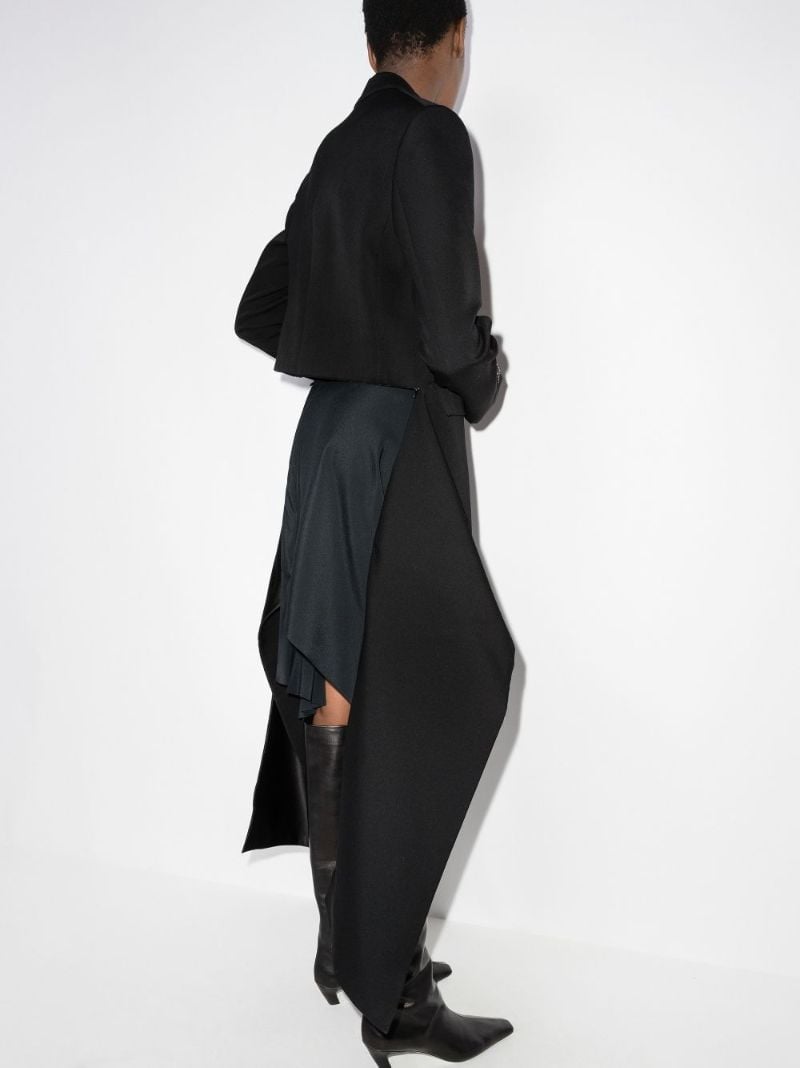 Exaggerated Panel Wool Blazer