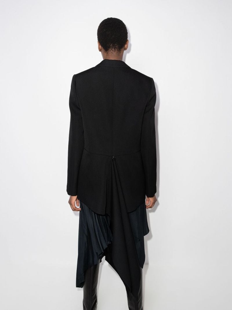 Exaggerated Panel Wool Blazer