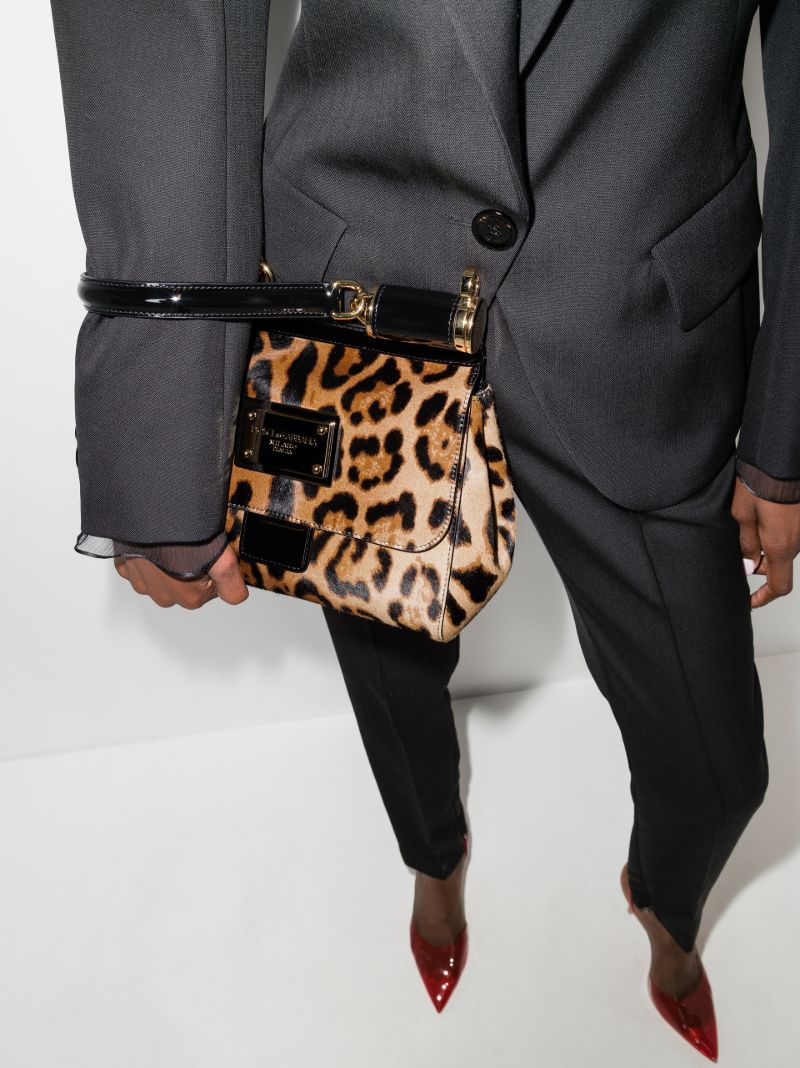 Brown Sicily Medium Leopard Tote Bag
