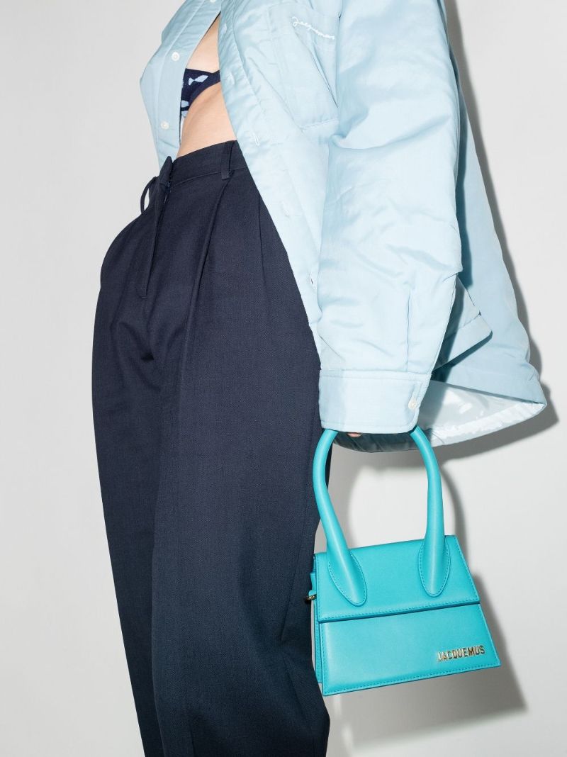Blue Le Chiquito Moyen Leather Mini Bag