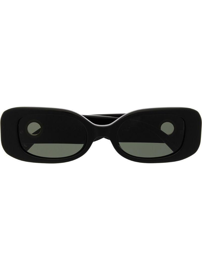 Black Lola Rectangle Sunglasses