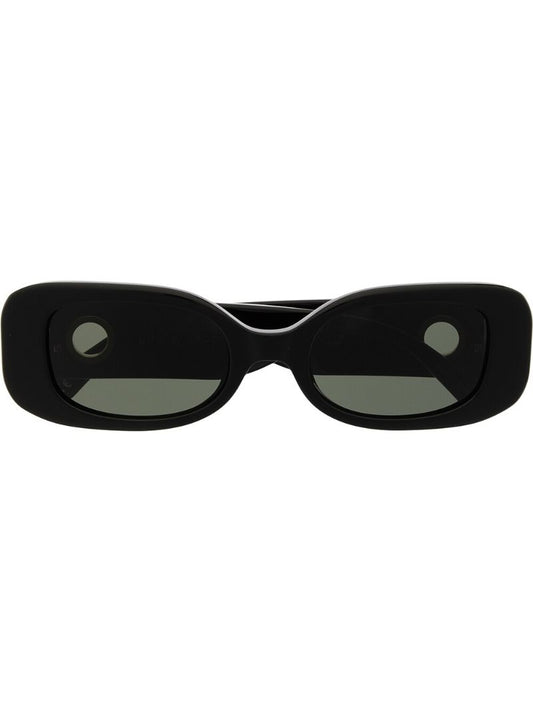 Black Lola Rectangle Sunglasses