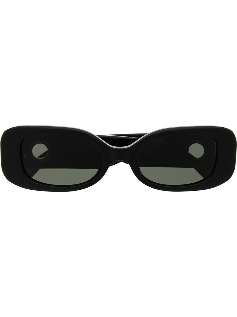 Black Lola Rectangle Sunglasses